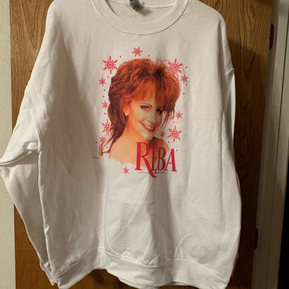 Reba White Graphic Sweatshirt